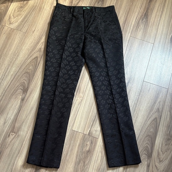 Ralph Lauren Elegant Black Satin Pants - Picture 1 of 4